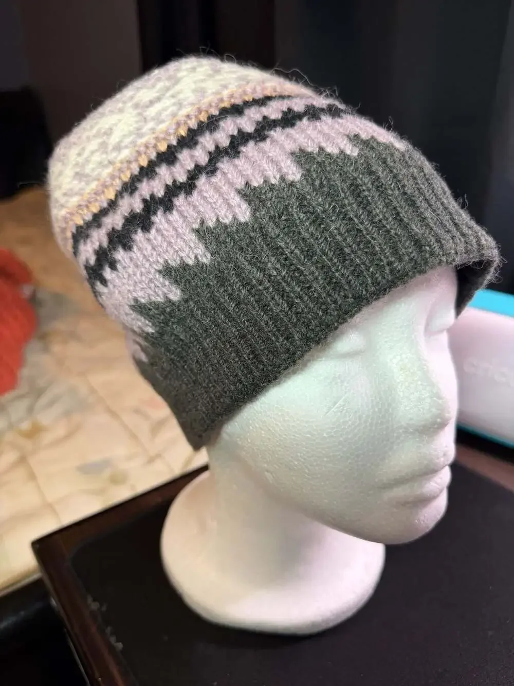 Noble Equestrian Fair Isle Knit Lambswool Beanie Hat